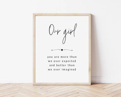 GIRL NURSERY QUOTE 'our Girl' is a Special Baby Girl - Etsy Newborn Quotes Girl, Nursery Quotes Girl, Baby Card Quotes, Newborn Quotes, Girl Nursery Wall Art, Nursery Prints Girl, Baby Congratulations Card