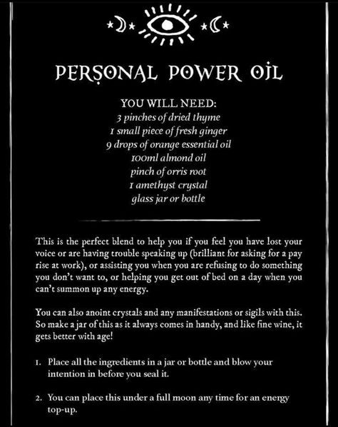 Witches Oil Recipes, Success Oil Recipe Witchcraft, Wicca Oils, Witchy Activities, Witch Oils, Potion Recipes, Magick Oil, Hoodoo Oils, Magic Oil