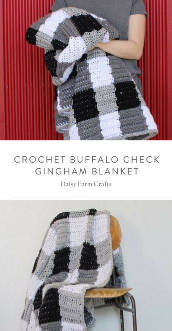 Free Pattern - Crochet Buffalo Check Gingham Blanket #crochet Lake Crafts, Crochet Buffalo, Big Blankets, Beginner Crochet Blanket, Gingham Blanket, Crochet Dress Ideas, Crochet Blanket Ideas, Modern Crochet Patterns Free, Afghan Crochet Patterns Easy