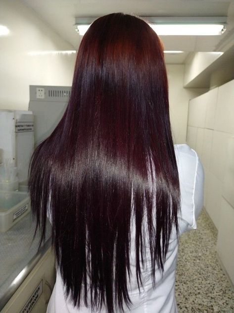 Pelo Color Borgoña, Black Cherry Hair, Latina Hair, Wine Red Hair, Wine Hair, Red Hair Inspo, Cherry Hair, Hair Tint, Hair Inspiration Long