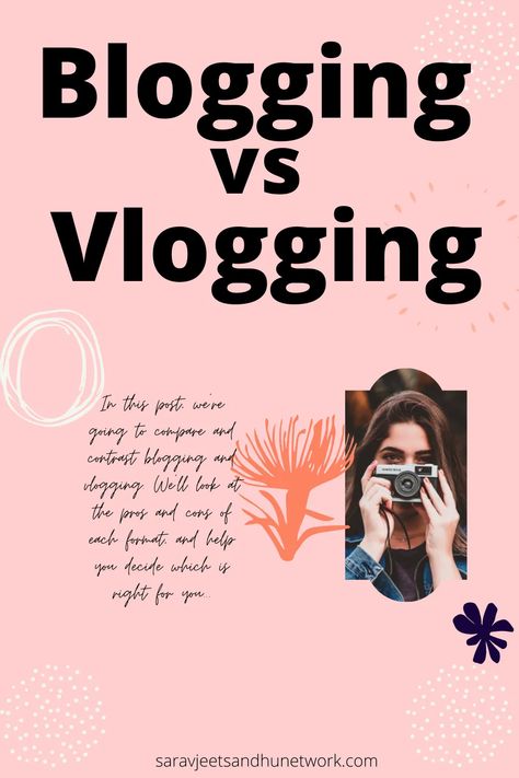 In this post, we’re going to compare and contrast blogging and vlogging. We’ll look at the pros and cons of each format, and help you decide which is right for you. But first let's find out what is blogging? And what does vlogging mean? #bloggingvsvlogging #vlogging #blogging Beginner Blogger, Vlogging Camera, Niche Marketing, Feeling Positive, Compare And Contrast, Instagram Growth, Ways To Communicate, Article Writing, Successful Blog