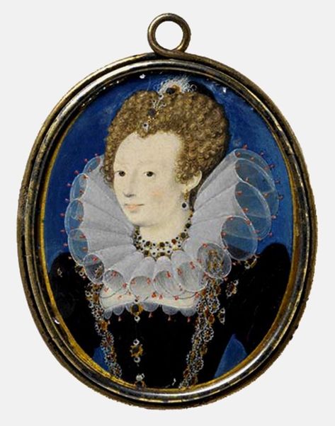 Probably Penelope Devereux, daughter of Lettice Knollys, great-granddaughter of Mary Boleyn | Grand Ladies | gogm Nicholas Hilliard, Mary Boleyn, Medieval Aesthetics, Red Textiles, Tudor History, Miniature Portraits, English History, John Smith, National Art