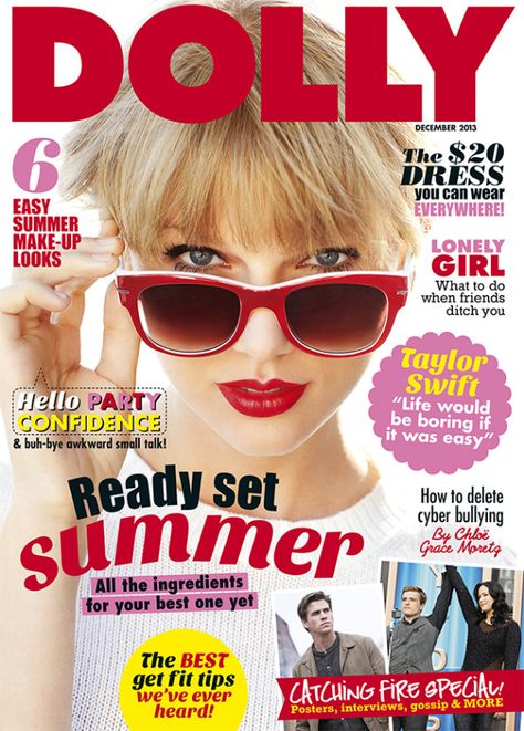 Dolly Magazine | Issue: December 2013 Taylor Swift Magazine, Dolly Magazine, Red Taylor Swift, Hello Party, Pink Saturday, Celebrity Magazines, Movie Director, Vogue Covers, Red Taylor