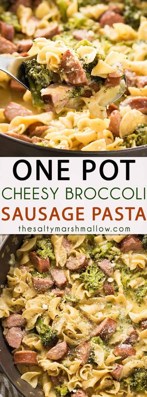 Sausage Egg Noodles, Broccoli Sausage Pasta, Smoked Dinner, Flavorful Broccoli, Sausage Broccoli Pasta, Broccoli Sausage, Kielbasa Pasta, Smoked Sausage Pasta, Soup Simple