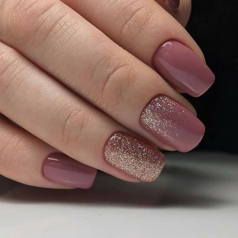 Dusty Pink Gel Nails, Rusty Pink Nails, Dusty Pink Nails Design Wedding, Dusty Rose Gel Nails, Rose Colored Nails Dusty, Dusky Pink Nails, Dusty Rose Nails Design, Dusty Pink Nails Design, Dusty Pink Nails Rose Gold