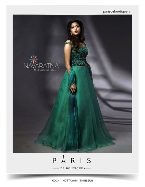 Long Gown Dress Party Wear, Wedding Lehenga For Bride, Paris Costume, Lehenga For Bride, Kerala Engagement Dress, Aishwarya Lekshmi, Lehenga For Wedding, Gown Dress Party Wear, Bride Reception Dresses