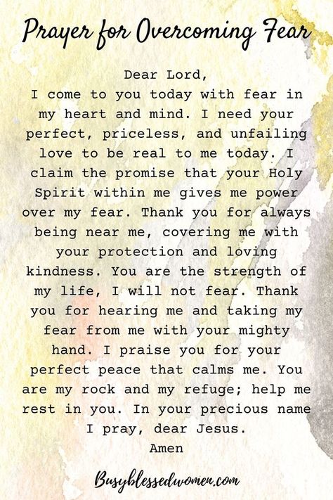 Prayer Against Fear, How To Overcome Fear, Prayers For Fear, Overcoming Fear Quotes, Perfect Love Casts Out Fear, Love Casts Out Fear, Spirit Food, Godly Things, Prayers Of Encouragement