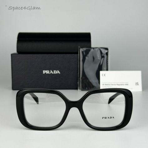 New Prada Pr10zv 1ab1o1 Black Square Women Eyeglasses 100% Authentic & Brand New! Same/Next Day Free Shipping! No Offers Accepted. Final Price! Don't Miss Out, Shop Now! Brand: Prada Model Number: Pr10zv / Pr 10zv Color Code: 1ab1o1 Gender: Women Frame Shape: Square Frame Color: Black Frame Material: Acetate Frame Type: Full Rim Lens Color: Demo Lens Material: Customisable Size: 51x18x140 Made In Italy Full Retail Prada Set Includes: Glasses Case Cleaning Cloth With Brand Logo Manufacturer's Information Note (Booklet) Prada Branded Box These Iconic Prada Pr10zv Eyeglasses Were Crafted With You In Mind, Squar Small Sunglasses, Tortoise Shell Glasses, Prada Glasses, Prada Eyeglasses, Prada Fashion, Trendy Glasses, Chic Frames, Women Eyeglasses, Prada Model