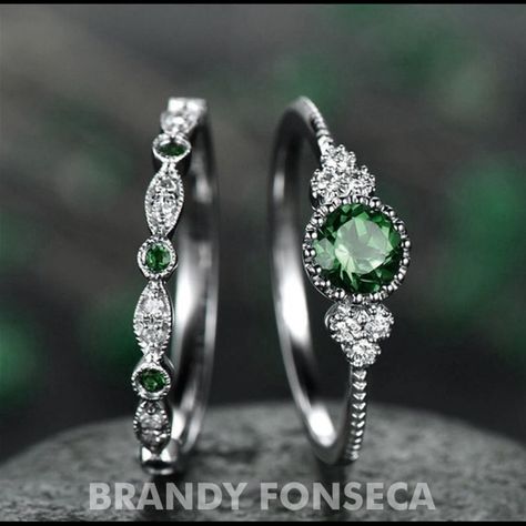 Earthy wedding rings