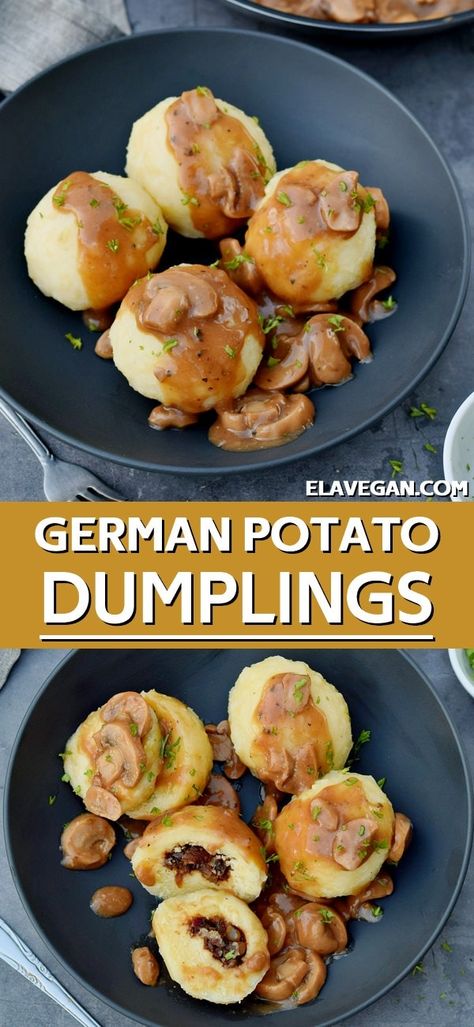 Knodel Recipe, Potato Dumplings German, Potato Dumplings Recipe, German Potato Dumplings, Potato Dumpling Recipe, Easy German Recipes, Traditional German Food, German Dishes, German Food Authentic