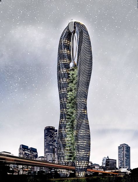 BIS TOWER ( Bionics, Integration, sustai|Skyscrapers Cameroon Architecture, Building Concept Design, Land Mark, Vertical City, Future Buildings, Sustainable Building, Conceptual Architecture, Skyscraper Architecture, Architecture Design Drawing