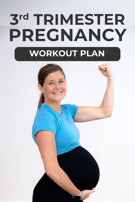 Pregnancy Exercise Third Trimester, Prenatal Workout Plan, Pregnancy Workout Routine, Best Pregnancy Workouts, Third Trimester Workout, 3rd Trimester Pregnancy, First Trimester Workout, Pregnancy Pilates, Pregnancy Workout Videos