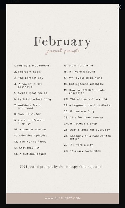 February Journal Prompts 2024, February Journal Prompts, February Prompts, School Notes Ideas, Love Prompts, 2025 Bujo, Morning Gratitude Affirmation, Monthly Reflection, Routine Schedule