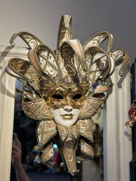 Venetian Jester, Venetian Masks Art, Jester Mask, Mask Full Face, Mask Ball, Luxury Mask, The Jester, Venetian Masquerade Masks, Venetian Masquerade