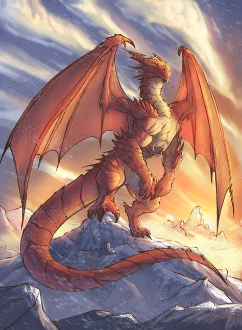 Legendary Dragons Fantasy Art, Dnd Red Dragon, Fire Dragon Art, Red Dragon Art, Sand Dragon, Humanoid Dragon, Sun Dragon, Monster Dragon, Dragon Poses