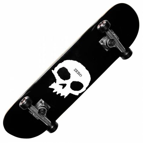 Skull Skateboard, Skate Clothes, Zero Skateboards, Skate Store, Skateboard Wheels, Skateboard Design, Complete Skateboards, Black Wheels, Skull Design