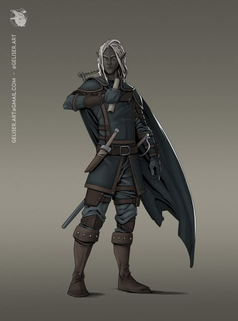 Drow Rogue Male, Drow Pirate, Drow Rpg, Drow Dnd, Drow Rogue, Drow Art, Drow Ranger, Drow Male, Dnd Sorcerer