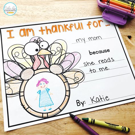 I Am Thankful For Writing, Thankful Writing, Thankful Activities, Natalie Lynn, Thanksgiving Writing Activity, Thanksgiving Activities Preschool, Thanksgiving Lessons, Thanksgiving Kindergarten, Thanksgiving Crafts Preschool