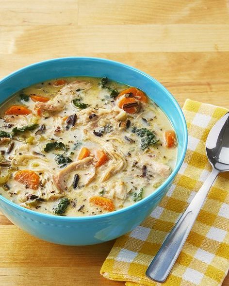 instant pot creamy chicken and wild rice soup Creamy Chicken And Wild Rice, Chicken And Wild Rice Soup, Chicken Wild Rice, Chicken Wild Rice Soup, Roasted Red Pepper Soup, Chicken And Wild Rice, Fall Soup Recipes, Instant Pot Soup, Wild Rice Soup