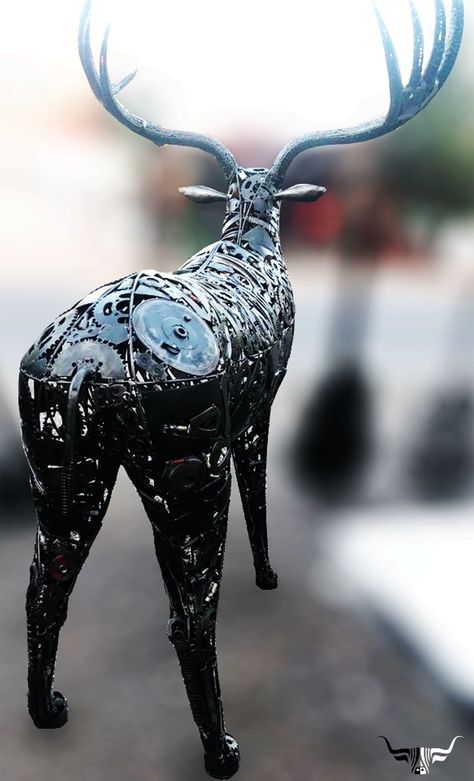 alpha deer , statue, ;Steel Animal Figurine. Wildlife Art .Outdoor art, abstract art, statue art deco Backyard Improvements, Deer Statues, Bull Art, Statue Art, Art Statue, Most Beautiful Images, Steel Sculpture, Outdoor Art, Animal Figurines