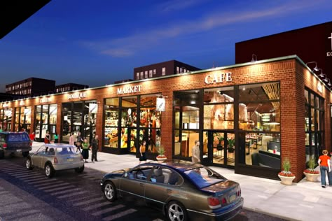 Astoria's Massive International Food Hall Is Set To Be Fully Open By March - Secret NYC Retail Facade, Artisan Market, Commercial Design Exterior, Retail Architecture, Queens Nyc, Strip Mall, Outdoor Dining Spaces, Brick Exterior, Micro Brewery