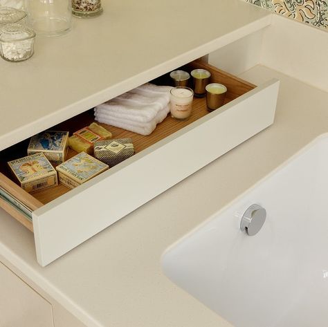 16 Ways to Add Hidden Storage in Your Bathroom Bathrooms Contemporary, Hidden Bathroom, Extra Space Storage, Small Storage Cabinet, Minimalist Bathroom Design, Recessed Medicine Cabinet, Bathroom Cabinet Organization, Bathroom Necessities, Vanity Drawers