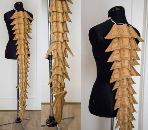 dragon tail & back Skyrim Costume, Costumes Faciles, Dragon Tail, Dragon Costume, Cosplay Armor, Idee Cosplay, Cosplay Tutorial, Seni Origami, Cosplay Diy