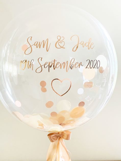 Rose Gold confetti balloons delivered direct order online Congratulations Balloons, Personalised Balloons, Beautiful Balloons, Gold Confetti Balloons, Rose Gold Confetti, Personalized Balloons, Mini Balloons, Big Balloons, Wedding Congratulations