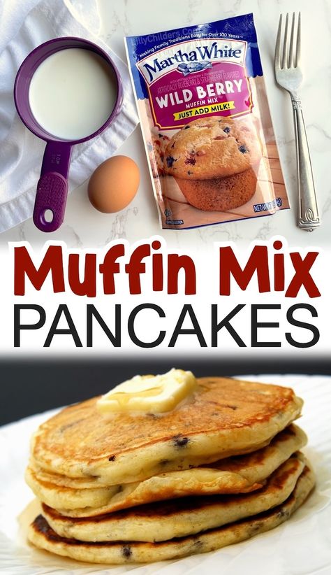 How To Make Pancakes With Muffin Mix (Fun & Easy Breakfast) Martha White Muffin Mix, Greek Yogurt Blueberry Muffins, Pancake Mix Muffins, Blueberry Yogurt Muffins, Peanut Butter Lasagna, Low Carb Greek Yogurt, Yummy Pancakes, Cream Cheese Pasta, Martha White