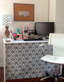 Does your desk look like this underneath?      Looking for an instant way to hide your 'under desk' clutter?          I have a small work s... Desk Skirt, Plain Desk, Diy Home Office Desk, Diy Home Office, Dorm Desk, Small Workspace, Teacher Desk, Home Office Desk, Diy Desk