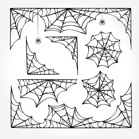 فنسنت فان جوخ, Image Halloween, Halloween Spider Web, Halloween Drawings, Tattoo Flash Art, Flash Art, Tattoo Design Drawings, White Colors, Halloween Svg