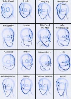 Narizes e queixos Facial Shapes, Head Reference, رسم كاريكاتير, Drawing Bases, How To Draw Anime, 얼굴 드로잉, Nose Drawing, Drawing Heads, Draw Anime