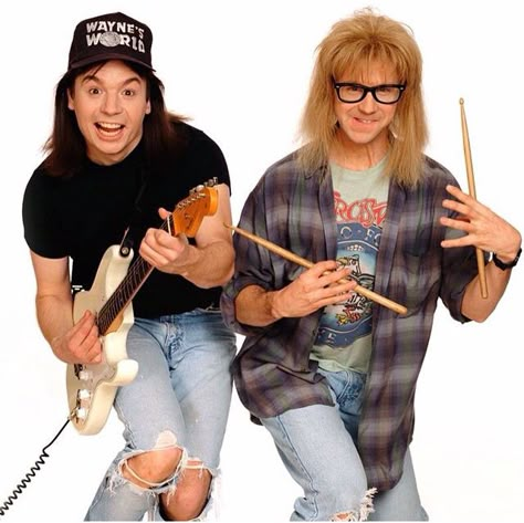 Waynes World Costume, Garth Algar, Jd And Veronica, Dana Carvey, Mike Myers, Old School Hip Hop, 1980s Movies, Duo Costumes, Comedy Duos