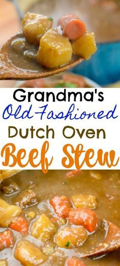 Grandma's Old Fashioned Dutch Oven Beef Stew - Adventures of a Nurse Lodge Dutch Oven Recipes, Instant Pot Dutch Oven Recipes, Beef Stew Dutch Oven, Dutch Oven Soups, Dutch Oven Stew, Dutch Oven Beef Stew Recipes, Lodge Cast Iron Recipes, Beef Stew Recipe Oven, Dutch Oven Beef Stew