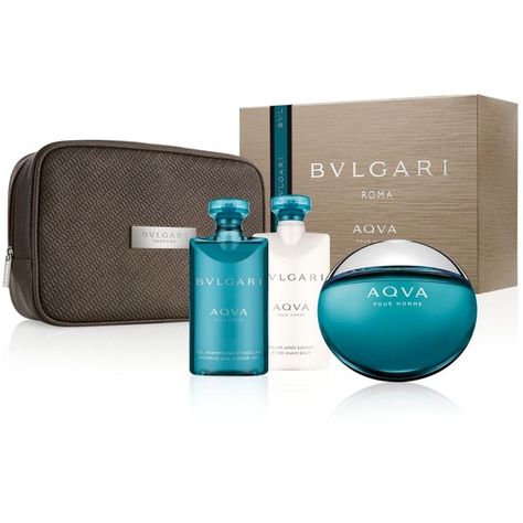 Bvlgari Aqva Pour Homme Gift Set ($88) ❤ liked on Polyvore featuring men's fashion, men's grooming, men's gift sets & kits, no color and bulgari Bvlgari Aqva Marine, Bvlgari Aqua, Bvlgari Aqva, Marine Gifts, Gift Box For Men, After Shave Balm, Mens Gift Sets, Gift Sets, No Color