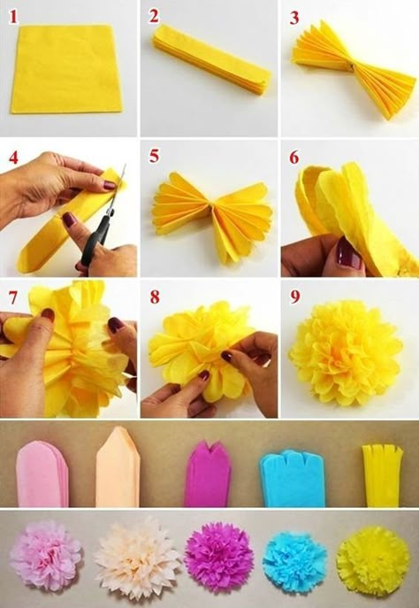 Wall Aquarium, Tissue Paper Flowers Diy, Idee Babyshower, ليلو وستيتش, Diy Flores, Flower Pots Outdoor, Tissue Paper Flowers, Gift Flower, Paper Towel Roll Crafts