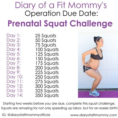 Diary of a Fit Mommy | How to Speed Up Labor: Do Squats During Pregancy! | http://diaryofafitmommy.com Pregnancy Exercises, Lower Body Muscles, Pregnancy Fitness, Pregnancy Workouts, Baby Workout, Exercise After Pregnancy, Fit Pregnancy, Prenatal Workout, Squat Challenge