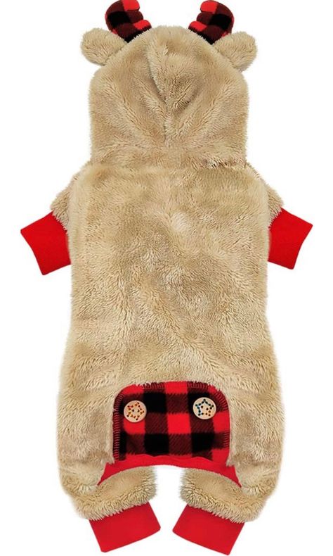 Pajama set for dogs all sizes Pajamas Amazon, Pajamas Plaid, Dog Pjs, Reindeer Outfit, Reindeer Costume, Christmas Pjs Family, Xmas Pjs, Diy Dog Toys, Pajamas Christmas