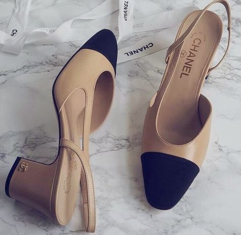 Chanel shoes... need I say more...  I will have these in my closet some day! Slingback Chanel, Espadrilles Chanel, Sling Back Shoes, Chanel Slingback, Back Shoes, Mode Shoes, Shoes Chanel, Dr Shoes, Chanel Outfit