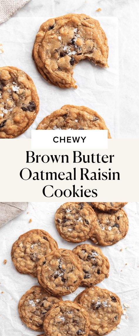 Buttery Oatmeal Raisin Cookies, Copycat Crumbl Oatmeal Raisin Cookies, Buttery Oatmeal Cookies, Oatmeal Golden Raisin Cookies, Iced Oatmeal Raisin Cookies, Brown Butter Oatmeal Raisin Cookies, Brown Butter Oatmeal Cookies, Homemade Oatmeal Raisin Cookies, Easy Oatmeal Raisin Cookies