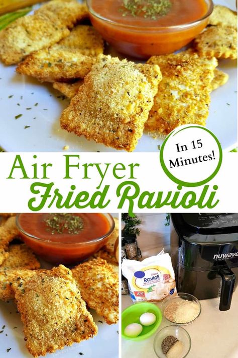 Air Fryer Toasted Ravioli, Air Fryer Ravioli, Fried Ravioli, Air Fryer Recipes Breakfast, Toasted Ravioli, Weeknight Recipes, Air Fryer Chicken Wings, Air Fryer Recipe, Ravioli Recipe