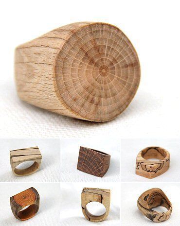 Wood Jewelery, Modern Jewellery, Wood Jewelry, Wood Rings, Whittling, Wooden Rings, Contemporary Jewelry, Wood Jewellery, Wooden Jewelry