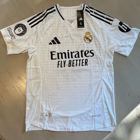 New Madrid Home Shirt Mbappe Real Madrid Black Jersey, Real Madrid T Shirt, Soccer Jersey Real Madrid, Real Madrid Hoodie, Real Madrid Tshirts, Real Madrid Kit, Real Madrid Shirt, New Madrid, Adidas White