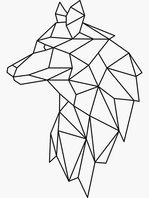 Geometric Art Simple, Geometric Art Animal, Geometric Wolf, Laser Art, Geometric Drawing, Geometric Animals, Realtor Gifts, String Art, Geometric Art