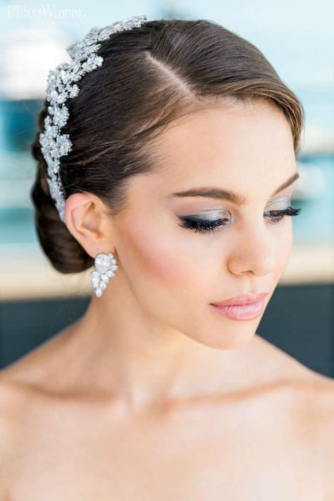 Wedding Makeup With Blue Eyeshadow, Makeup Looks For Dusty Blue Dress, Bridesmaid Makeup Dusty Blue, Bridesmaid Makeup For Dusty Blue Dress, Dusty Blue Wedding Makeup, Dusty Blue Makeup Look Wedding, Makeup For Dusty Blue Dress, Dusty Blue Dress Makeup Look, Dusty Blue Eye Makeup