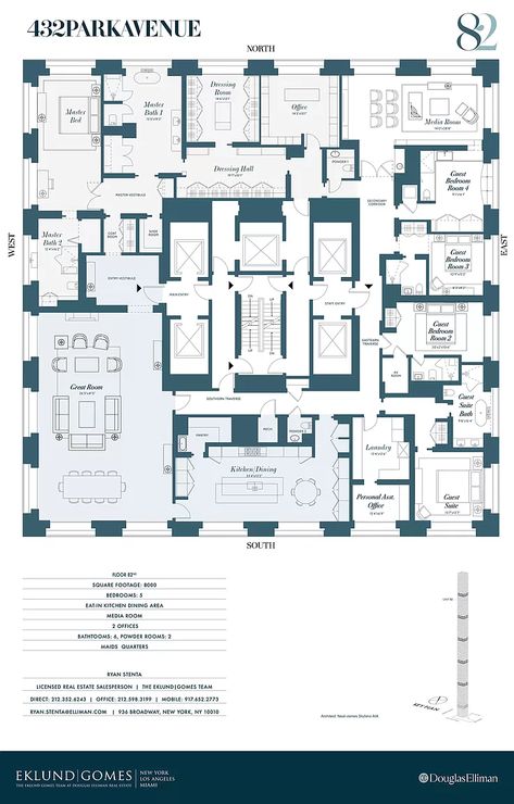 Penthouse Floorplan, 432 Park Avenue, Apartment Floor Plans, Floor Plan Layout, Massage Room, Indoor Swimming, Indoor Swimming Pools, The Plaza, Park Avenue