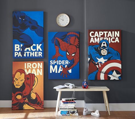 Glow In The Dark Art, Marvel Room, Whale Wall Art, Mirror Canvas, Superhero Room, Marvel Super Heroes, Dark Material, Kids Wall Art, Big Boy Room