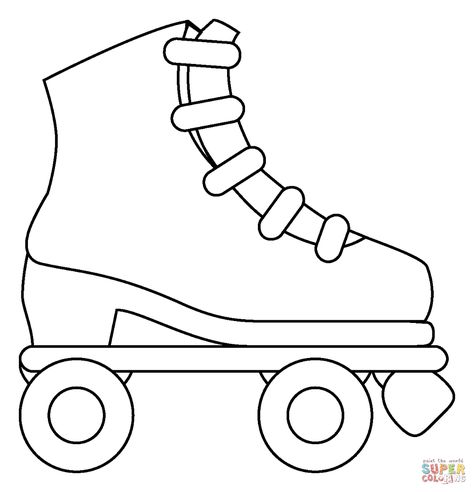 Roller Skate Emoji | Super Coloring Roller Skate Printable Free, Roller Skate Coloring Page, How To Draw Roller Skates Step By Step, Cartoon Roller Skates, Roller Skate Bulletin Board, How To Draw A Roller Skate, Roller Skate Clipart, Roller Skate Sketch, Roller Skating Drawing