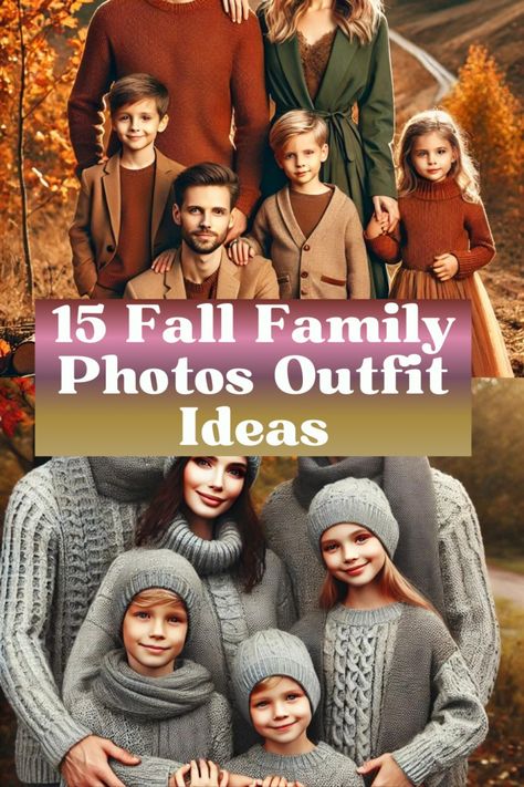 15 Fall Family Photos Outfit Ideas: Capturing the Warmth and Color of the Season Plum Color Scheme Family Photos, Family Photos In November, Big Family Photoshoot Color Schemes Winter, Matching Family Fall Outfits, Fall Color Photoshoot Ideas, Taupe Family Pictures Outfits, Jeans Fall Family Photos, Multigenerational Family Photos Fall, Tan And Brown Family Photo Outfits