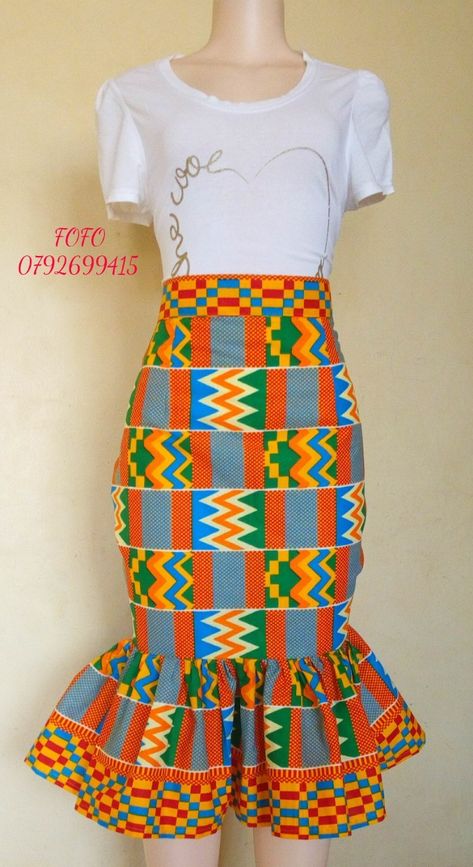 Ankara African pencil skirt Ankara Skirts Designs, African Pencil Skirt, Ankara Maternity, Ankara Pencil Skirt, African Wear For Ladies, African Print Pencil Skirt, African Skirt Outfit, Ghana Clothes, Ankara Skirt Styles